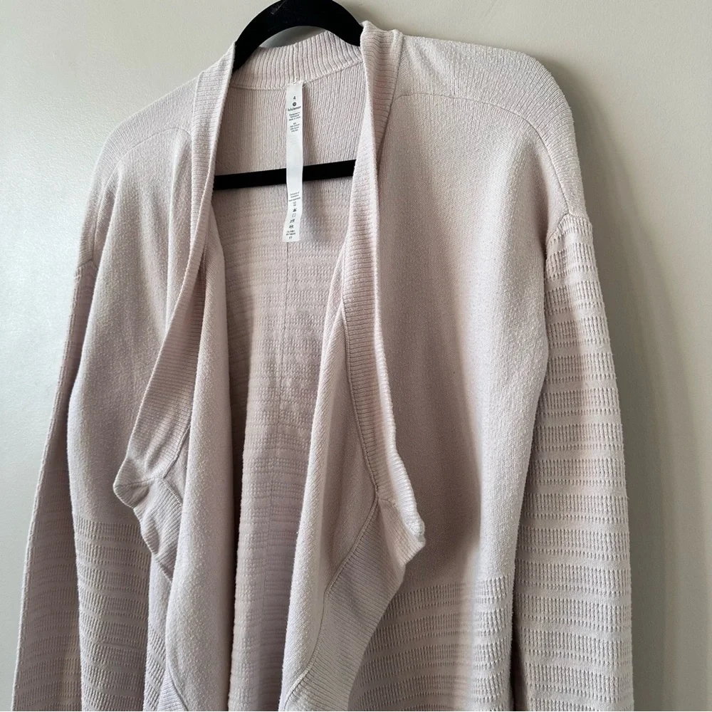 Lululemon-Open Cotton/Silk Waterfall Cardigan (Size:4) - Picture 6 of 11